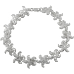 Sterling Silver Polished Starfish Link Bracelet